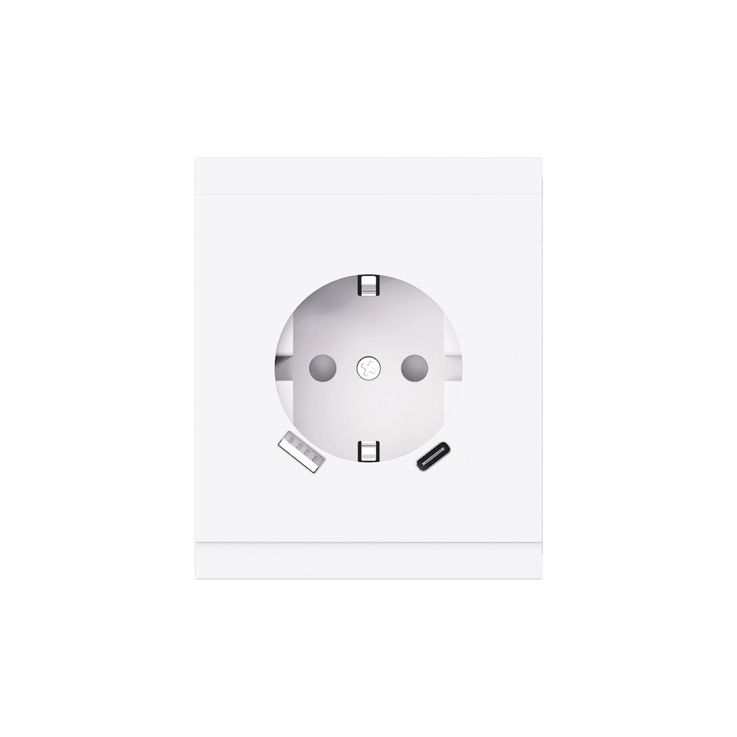 Розетка SETE 1-ая с/з с/у з/ш 16А с USB A+C быстрой зарядки 5В/3А жемчуг IP20/IP44 KRANZ
